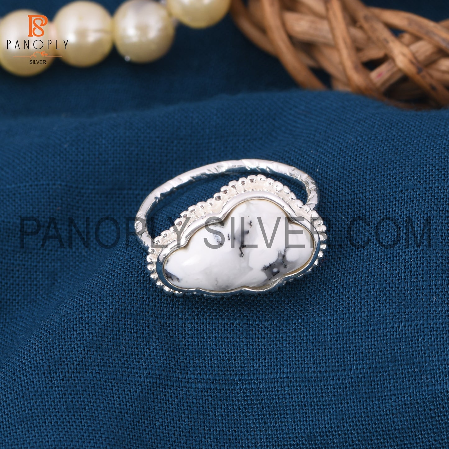 Dendrite 925 Quality Cloud Shape Silver Rings