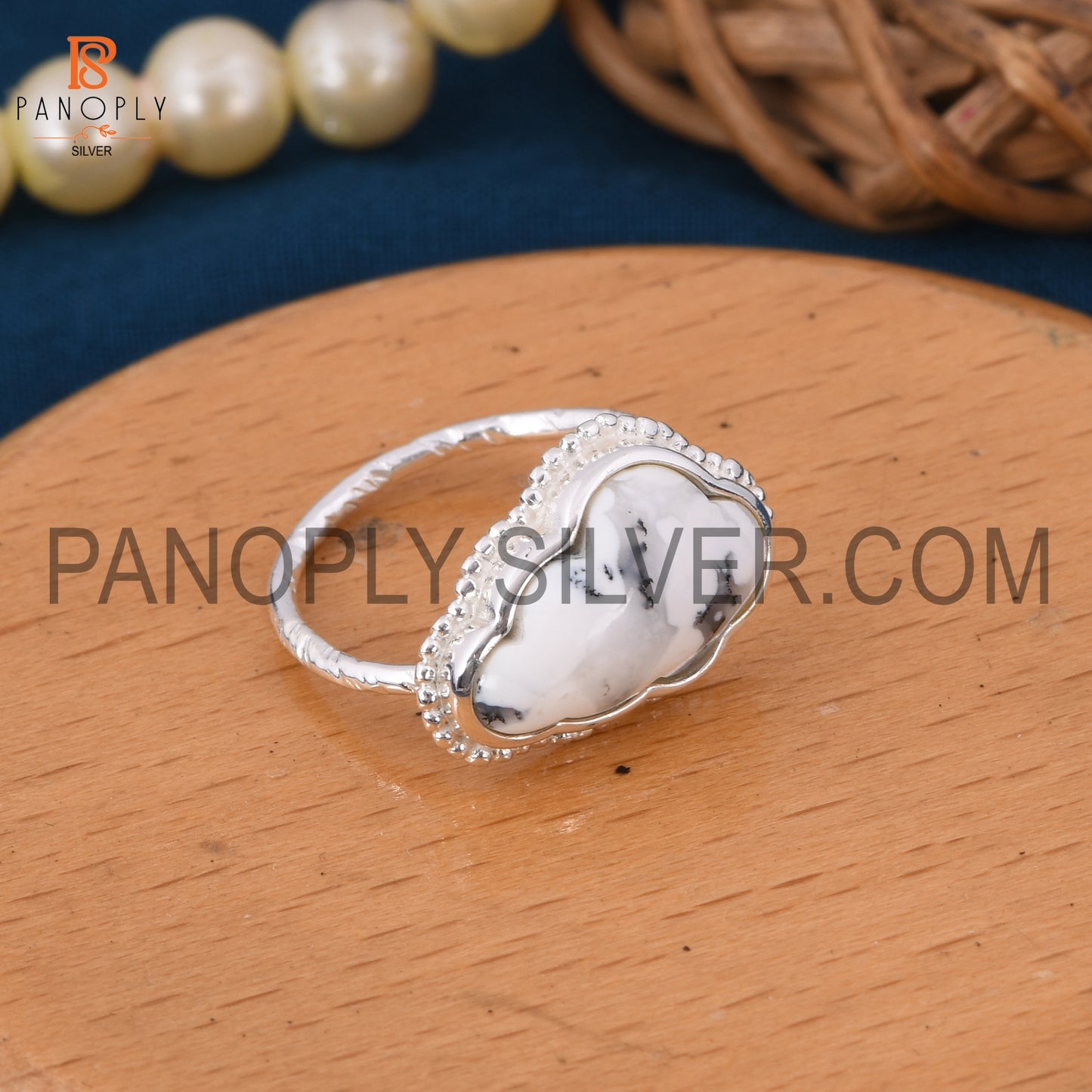 Dendrite 925 Quality Cloud Shape Silver Rings