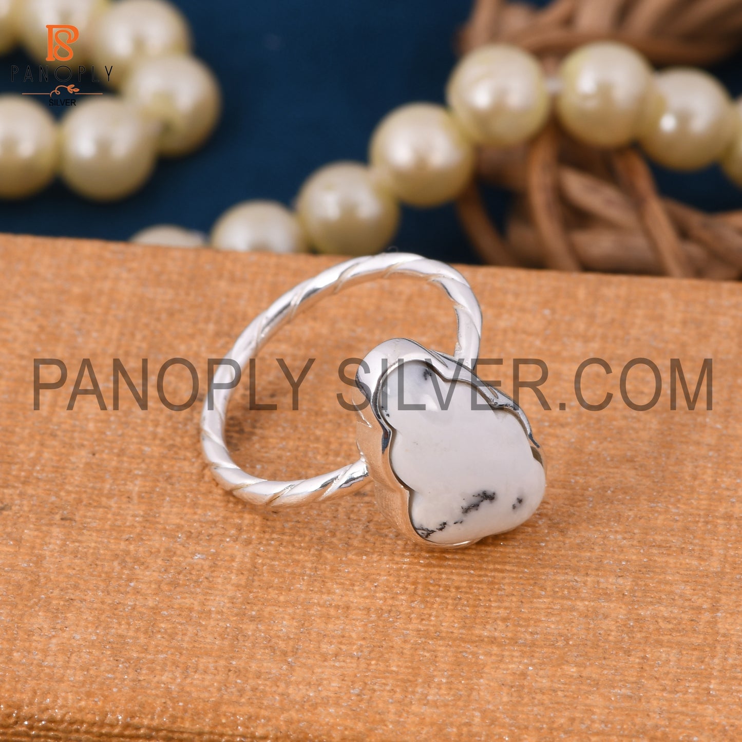 Dendrite Twist Band 925 Quality Silver Cloud Rings For Girls