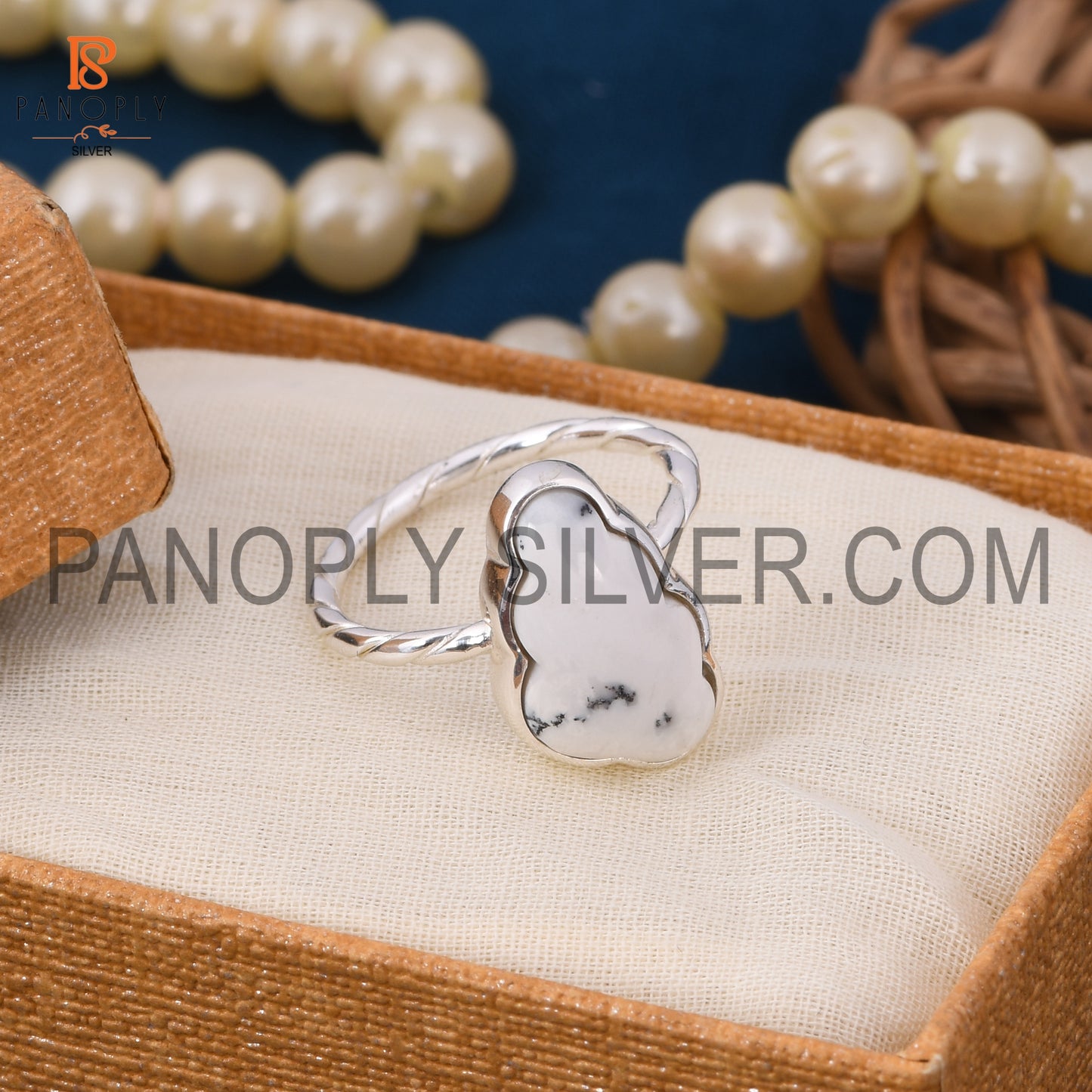 Dendrite Twist Band 925 Quality Silver Cloud Rings For Girls