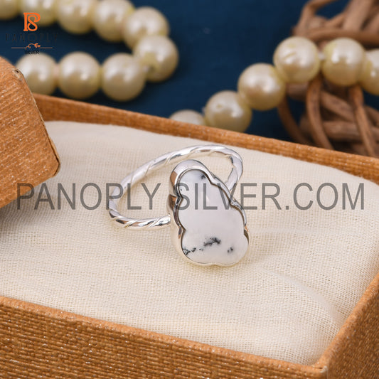 Dendrite Twist Band 925 Quality Silver Cloud Rings For Girls