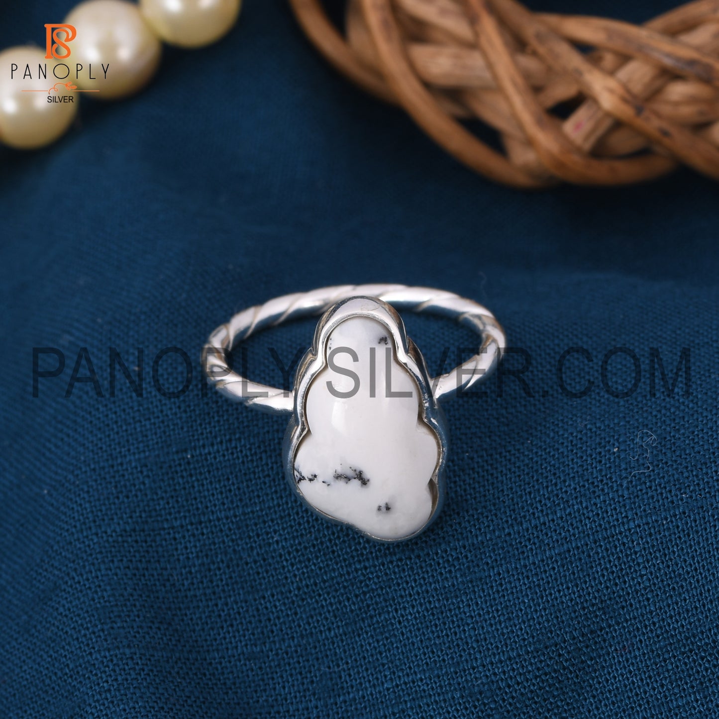 Dendrite Twist Band 925 Quality Silver Cloud Rings For Girls
