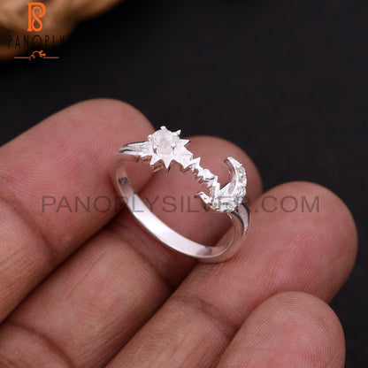 925 Quality Moon Link Heartbeat Rings