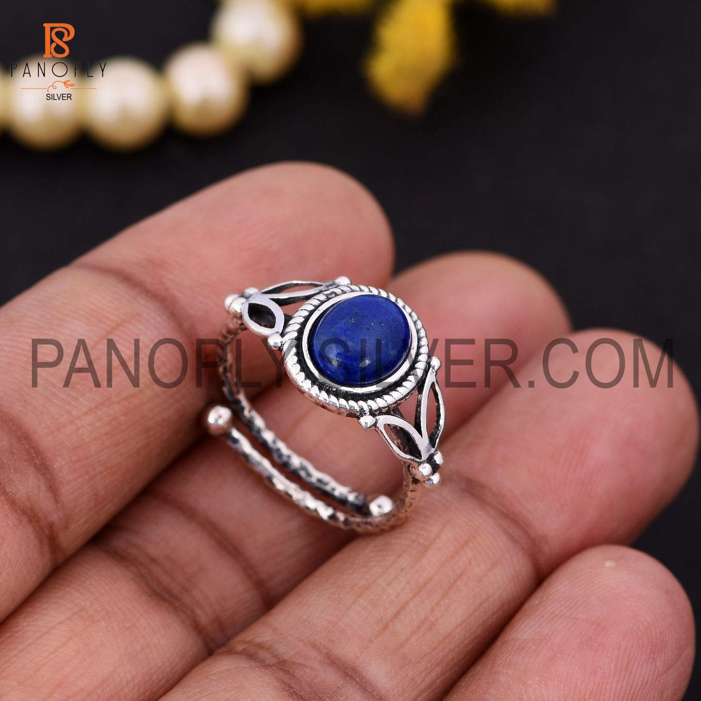 Lapis Lazuli  December Birthstone dainty Ring Gift For Her