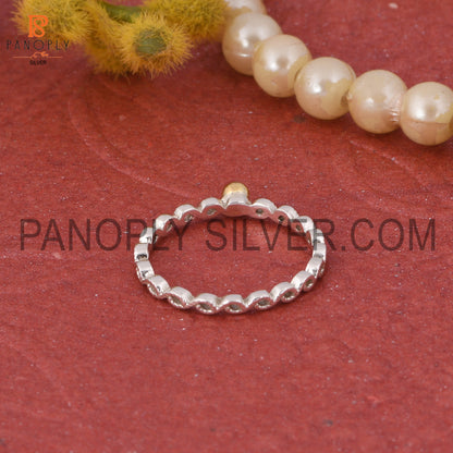 Two Tone Twist Ring For Mother