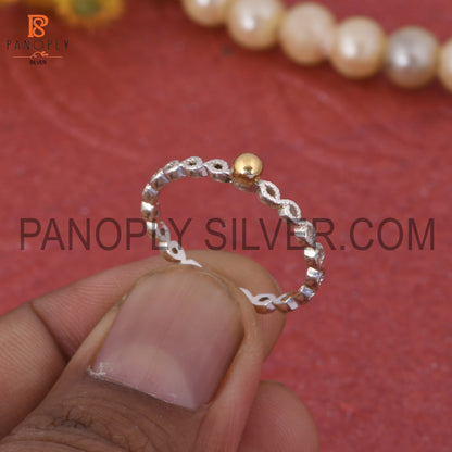 Two Tone Twist Ring For Mother