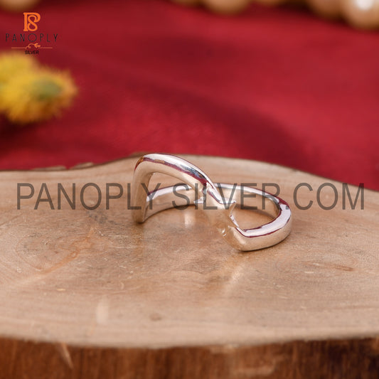 925 Stamp Wave Star Silver Rings