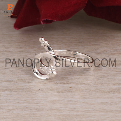 925 Sterling Silver knot Stacking Rings