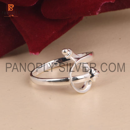 925 Sterling Silver knot Stacking Rings