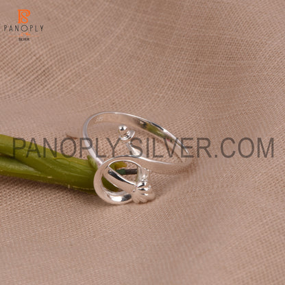 925 Sterling Silver knot Stacking Rings