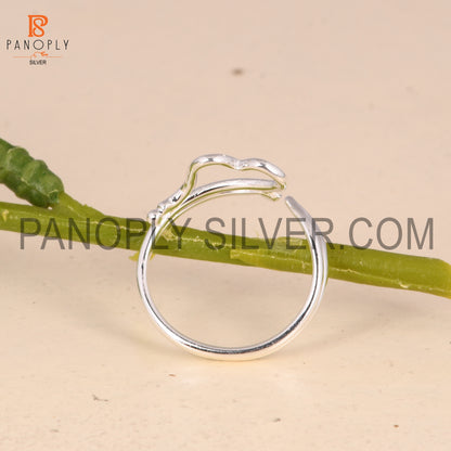 Heart Shape 925 Sterling Silver Wire Rings