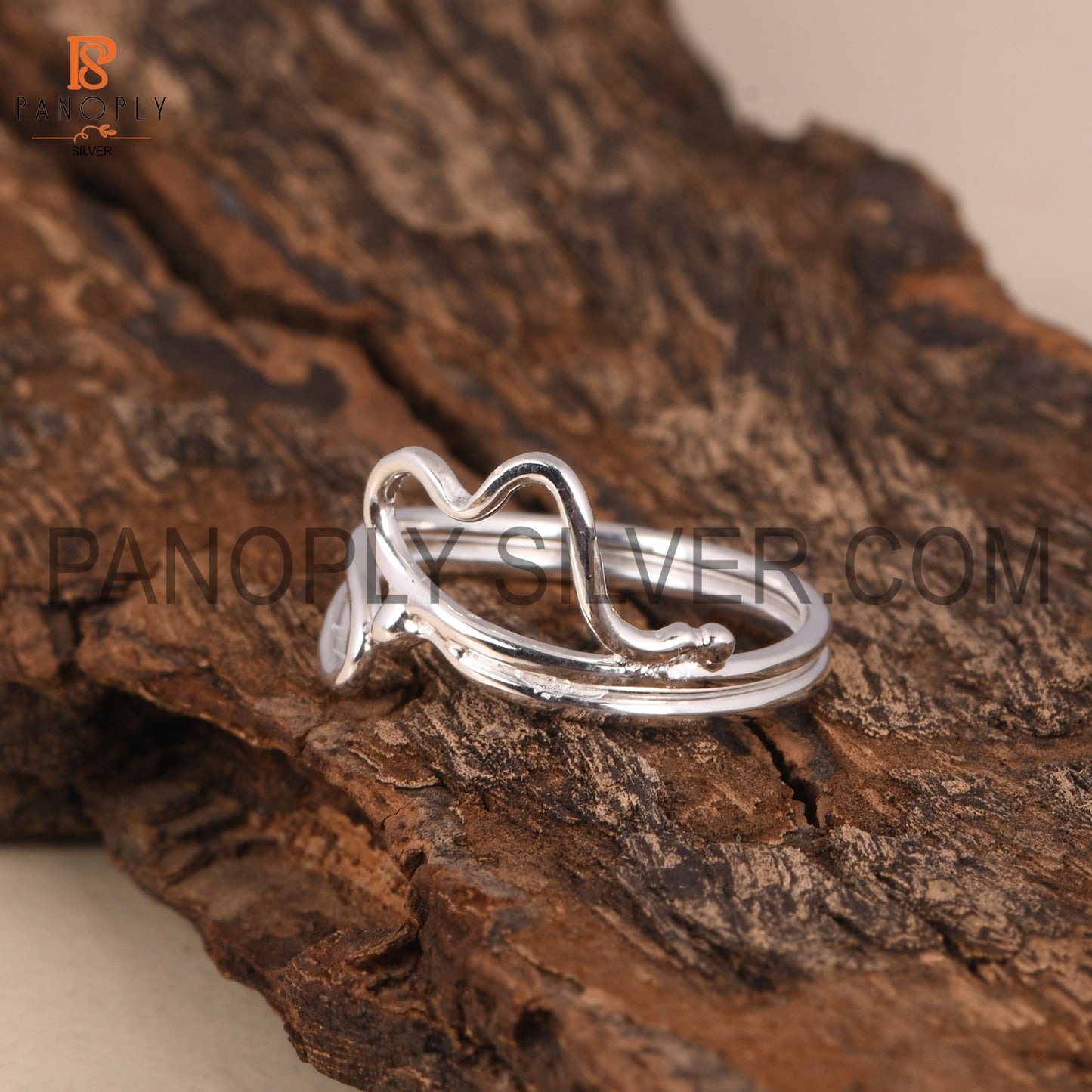 Heart Shape 925 Sterling Silver Wire Rings