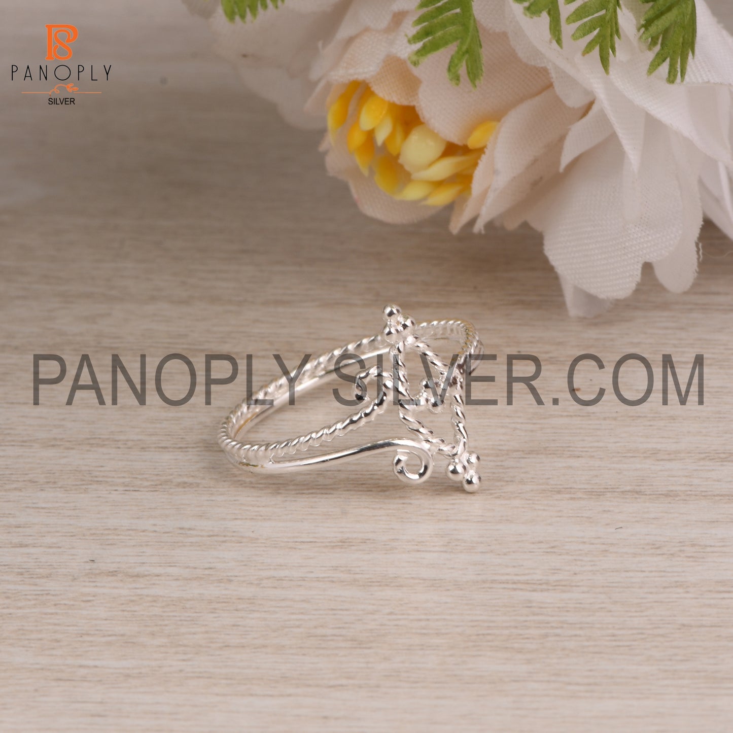 Double Band Swirl 925 Sterling Silver Ring