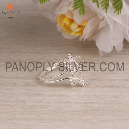Double Band Swirl 925 Sterling Silver Ring