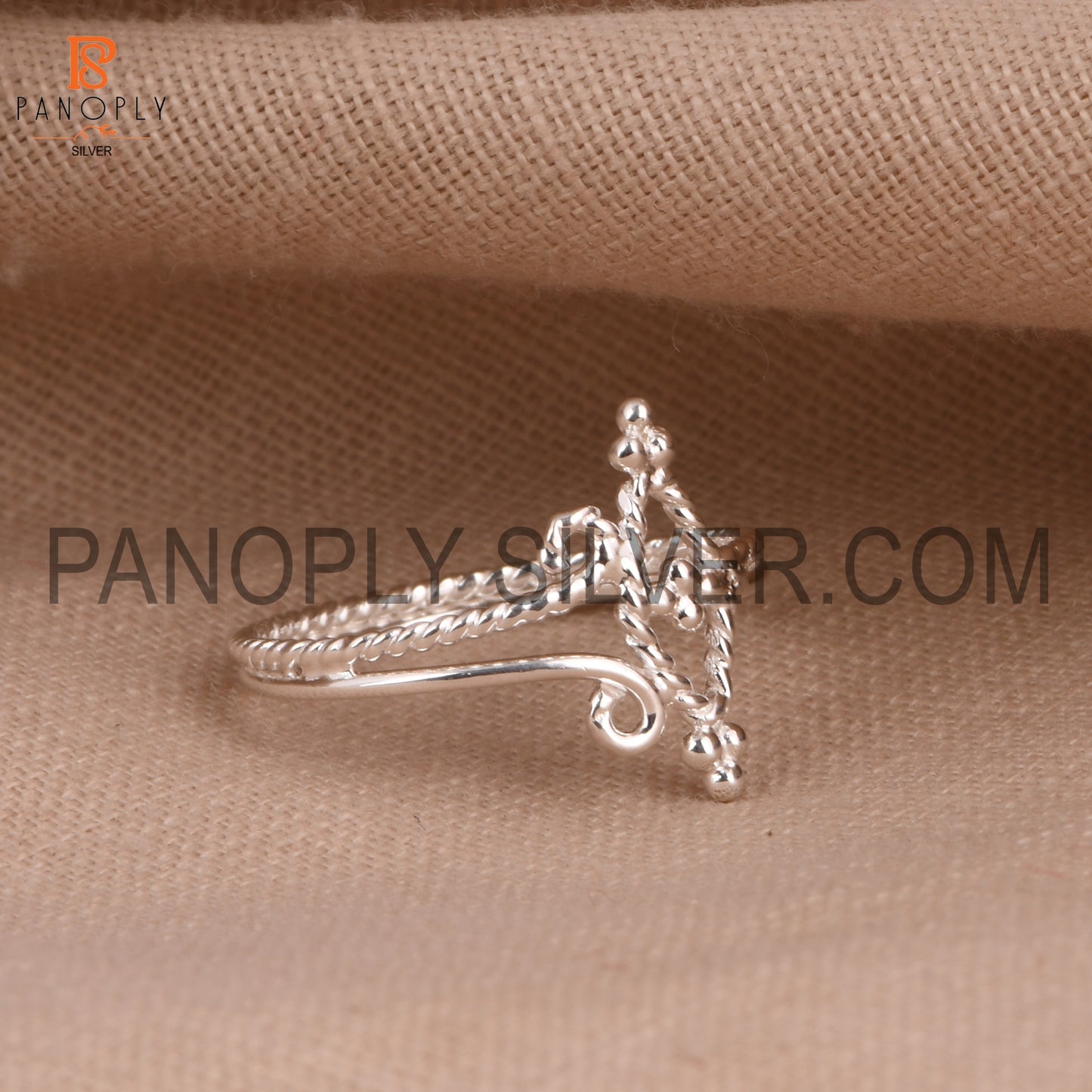 Double Band Swirl 925 Sterling Silver Ring