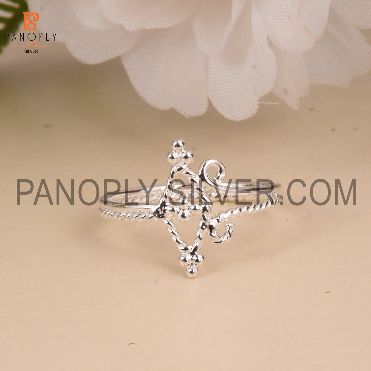 Double Band Swirl 925 Sterling Silver Ring