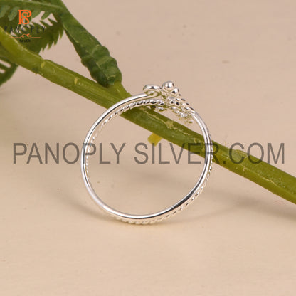 Double Band Swirl 925 Sterling Silver Ring