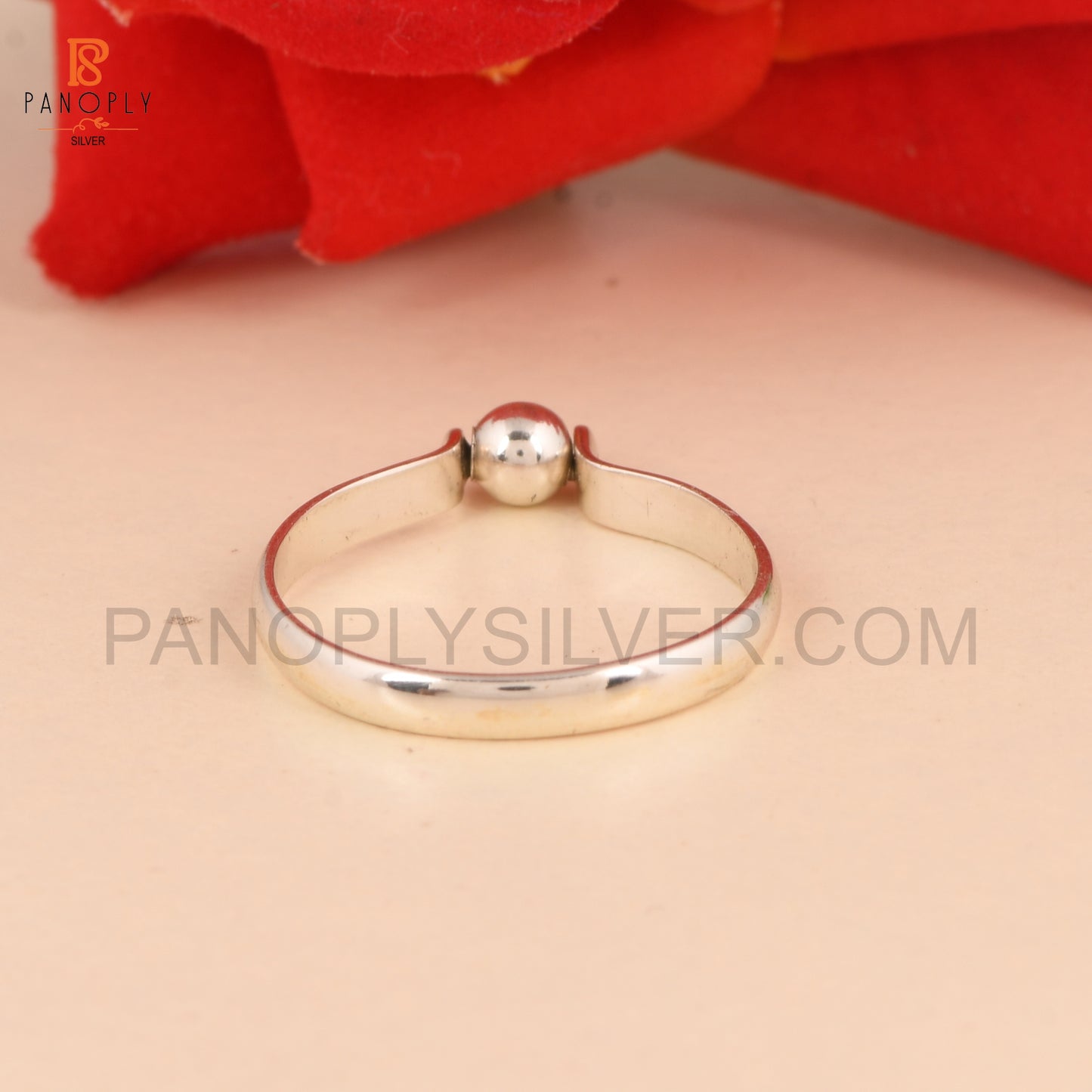 925 Sterling Silver Tiny Ball Dome Band Rings