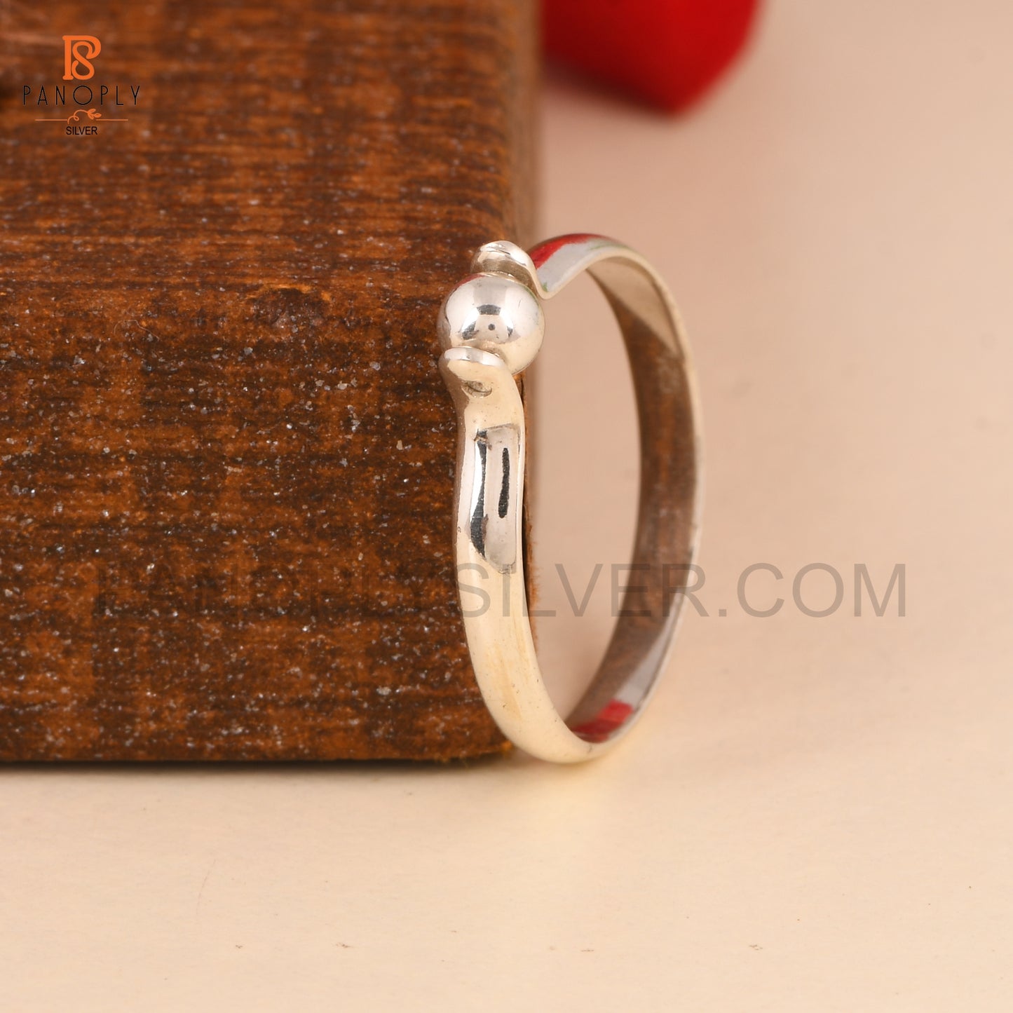925 Sterling Silver Tiny Ball Dome Band Rings