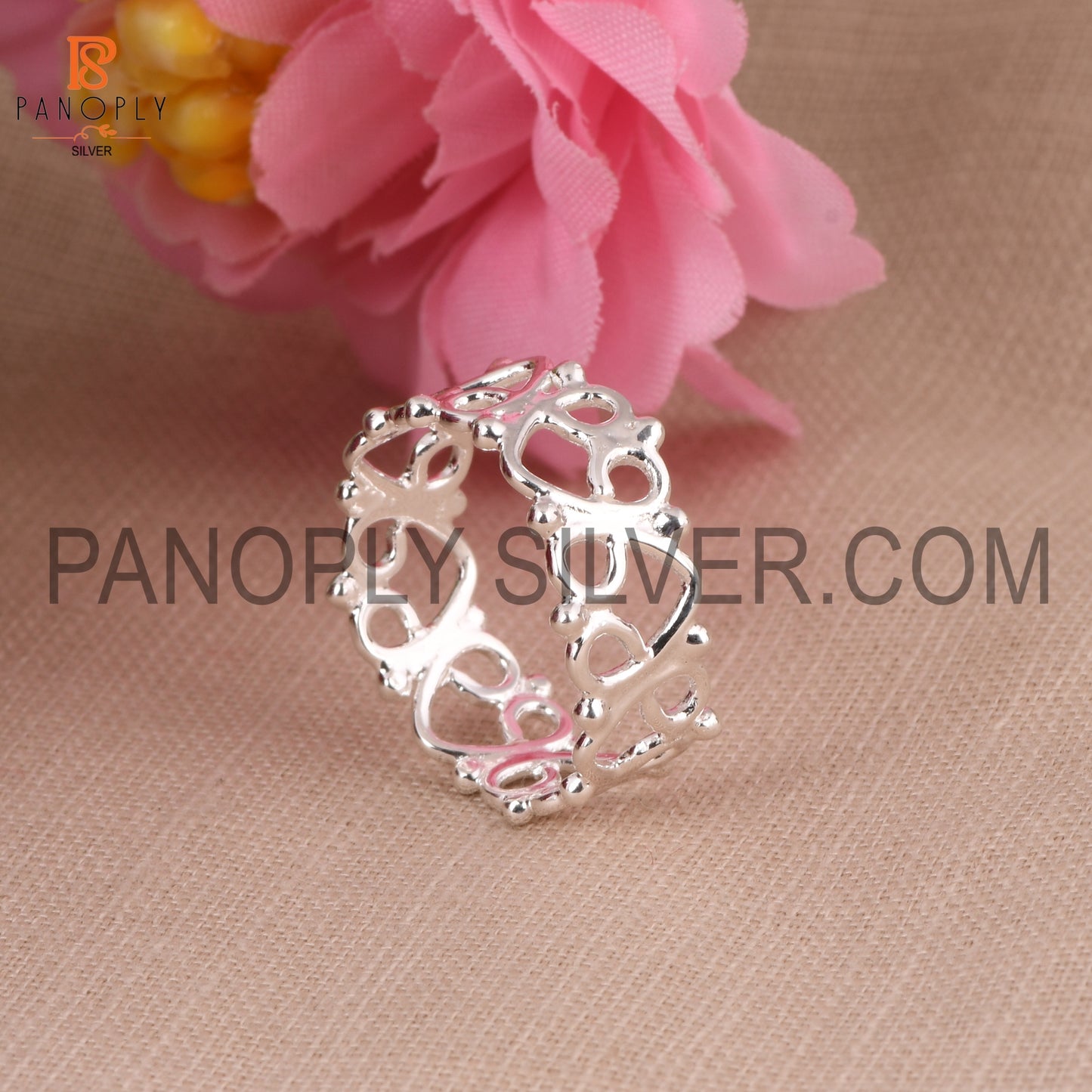Eternity Heart Shape Thumb Ring For Mother