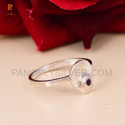 Amethyst Gems 925 Silver Rings For Mother