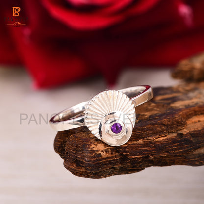 Amethyst Gems 925 Silver Rings For Mother