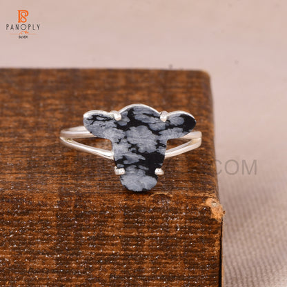 Sterling Silver Cow Head Ring - Ideal for Animal Lovers