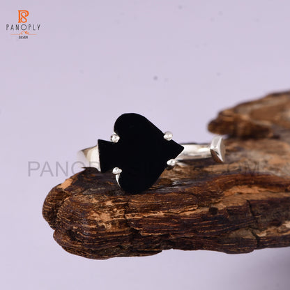 Black Onyx Spades Ring - Casino-Inspired Gambling Jewelry