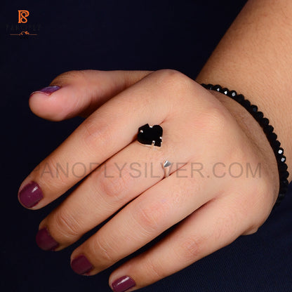 Black Onyx Spades Ring - Casino-Inspired Gambling Jewelry