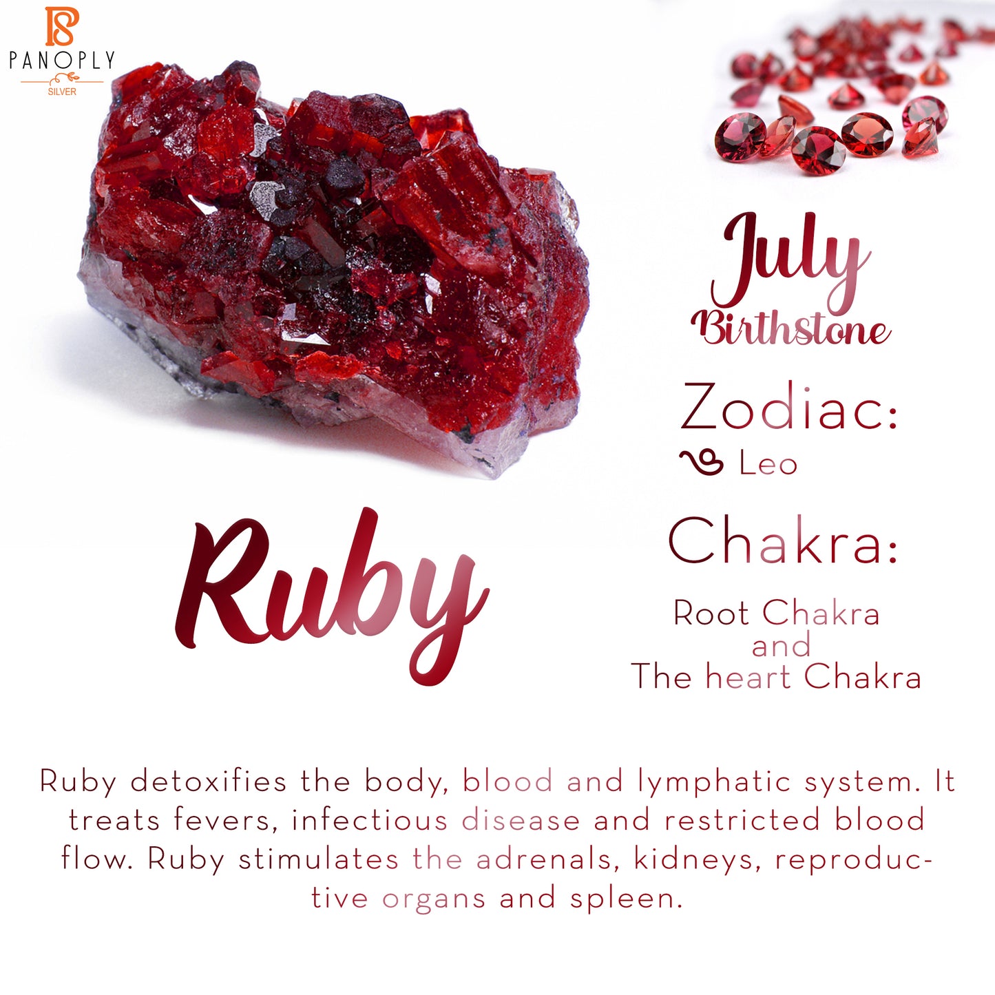 Ruby 925 Sterling Silver Criss-Cross Knuckle Ring