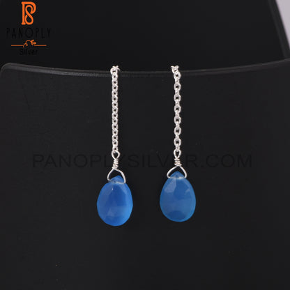 Threaded 14K Gold Plated 925 Sterling Silver Earrings
