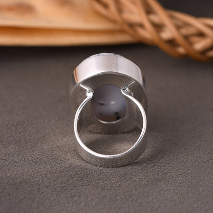 Dendritic Opal 925 Sterling Silver Ring Ring
