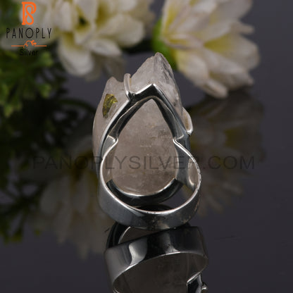 Tourmaline Druzy 925 Sterling Silver Ring