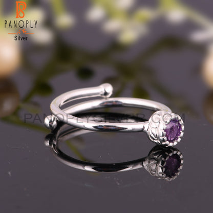 Amethyst 925 Sterling Silver Ring For Christmas Birthday