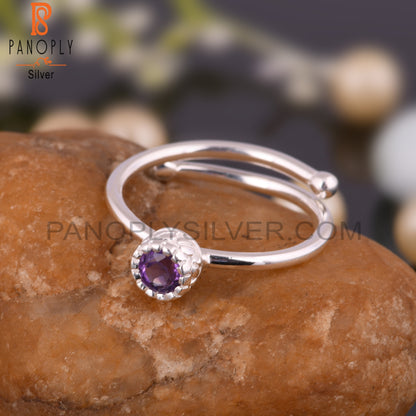 Amethyst 925 Sterling Silver Ring For Christmas Birthday