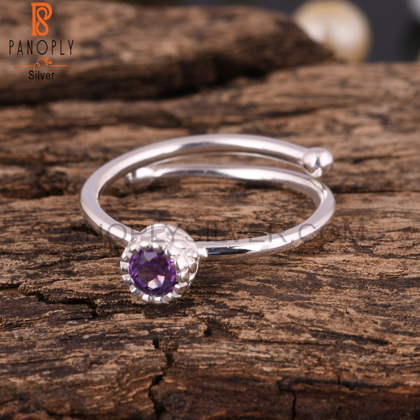 Amethyst 925 Sterling Silver Ring For Christmas Birthday