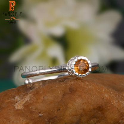 Citrine 925 Sterling Silver Ring Gift For Her