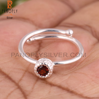 Garnet 925 Sterling Silver Ring