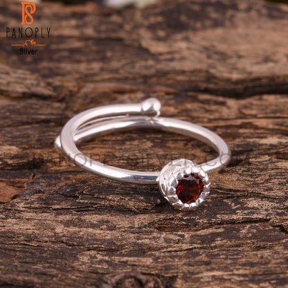 Garnet 925 Sterling Silver Ring