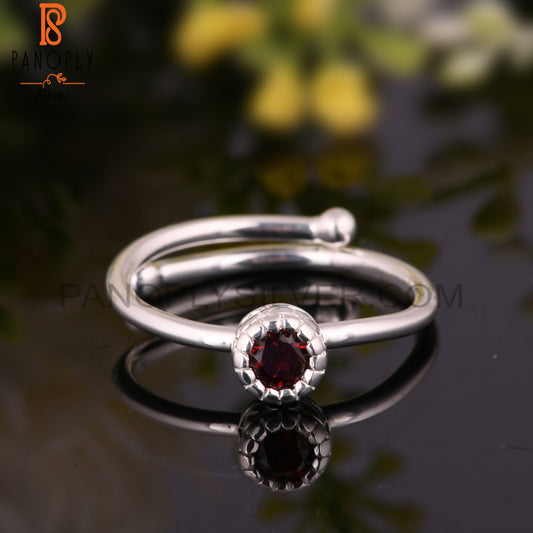 Garnet 925 Sterling Silver Ring