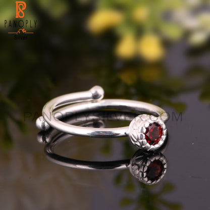 Garnet 925 Sterling Silver Ring