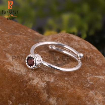 Garnet 925 Sterling Silver Ring