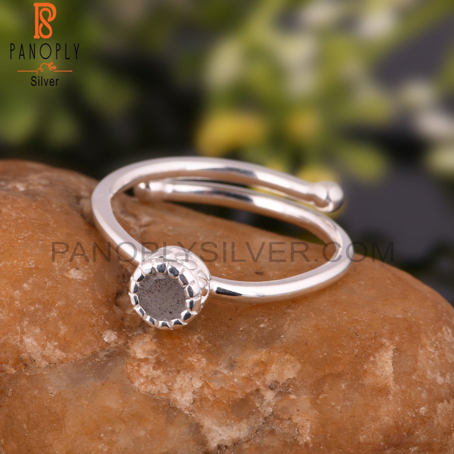 Labradorite Round Shape Handmade 925 Sterling Silver Ring