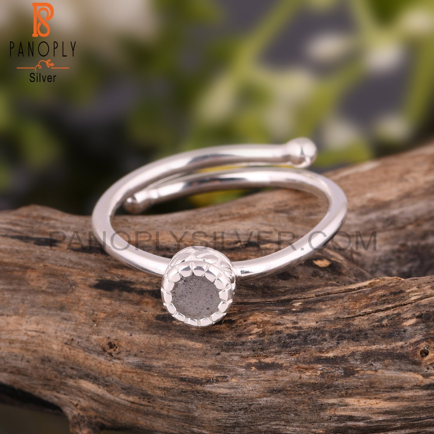 Labradorite Round Shape Handmade 925 Sterling Silver Ring