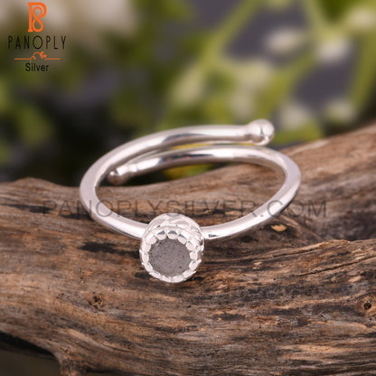 Labradorite Round Shape Handmade 925 Sterling Silver Ring