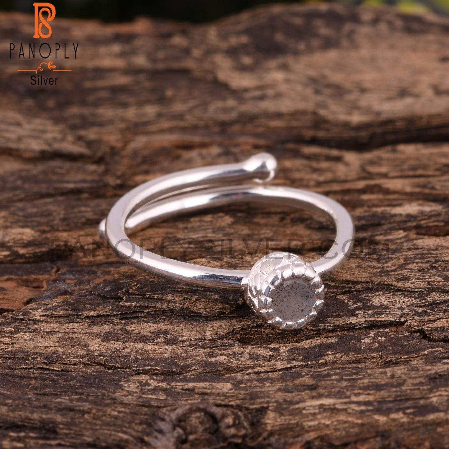 Labradorite Round Shape Handmade 925 Sterling Silver Ring