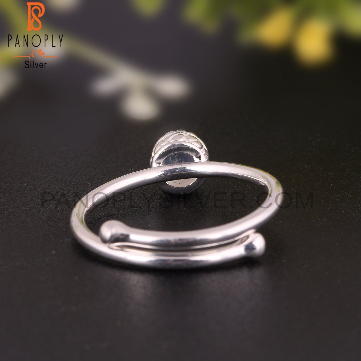 Rainbow Moonstone Dainty 925 Sterling Silver Cute Ring