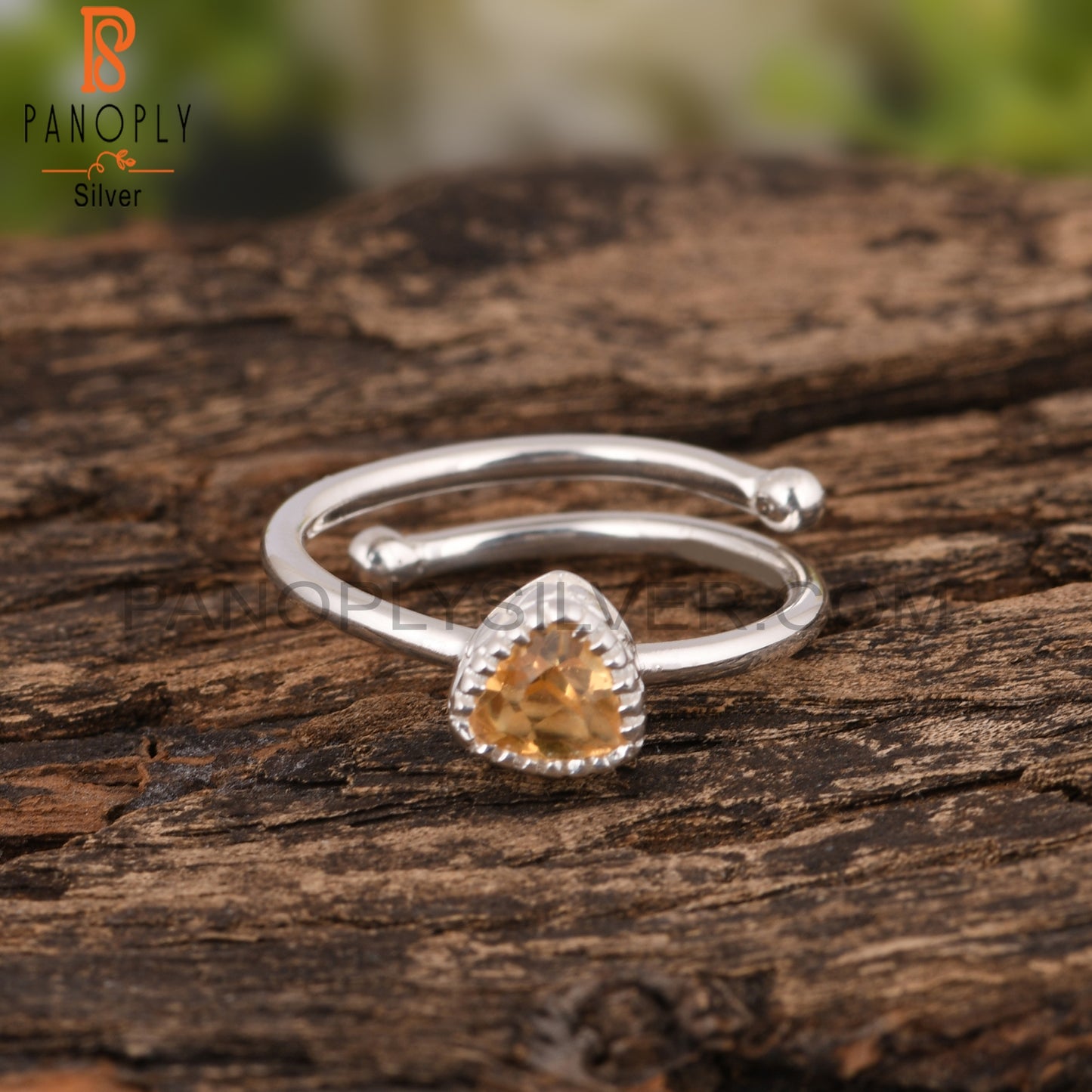 Citrine 925 Sterling Silver Minimalist Ring