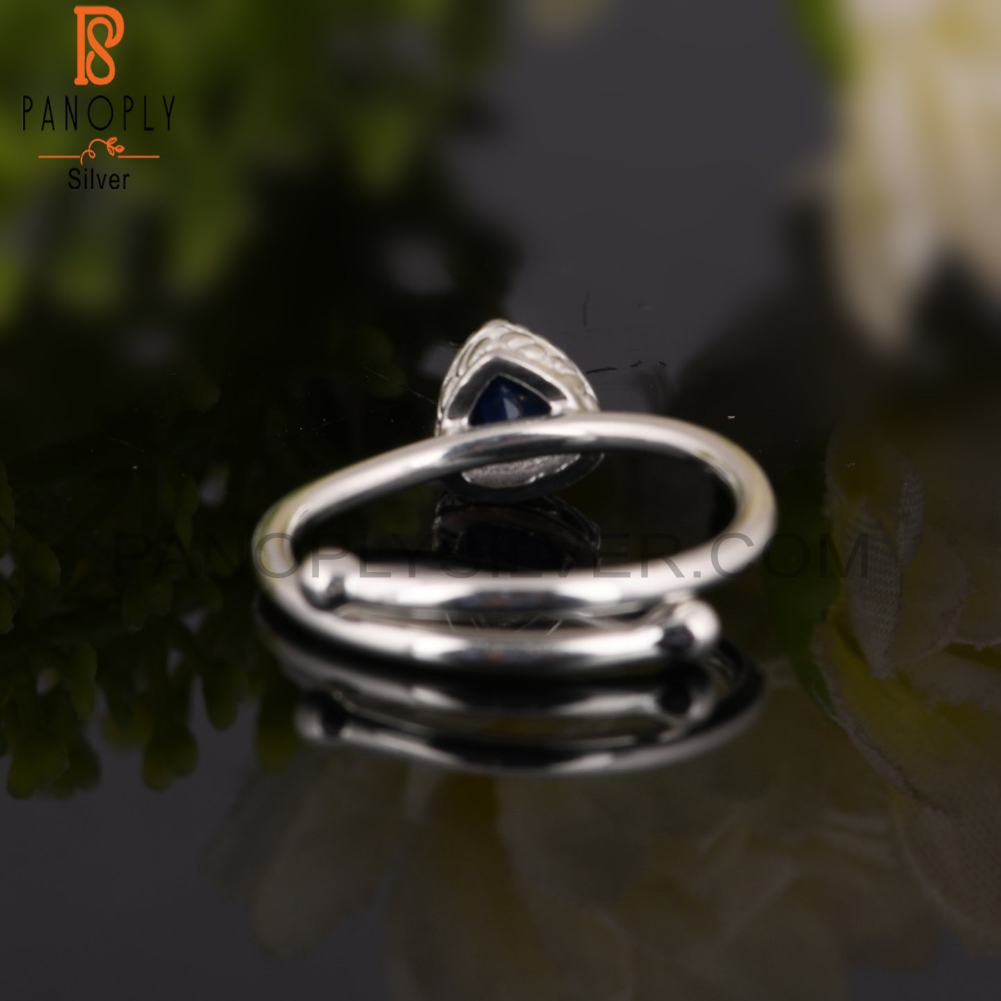 Lapis Trillion Shape 925 Sterling Silver Ring