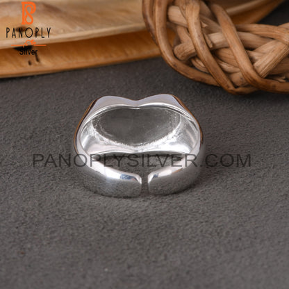 Red Heart Enamel 925 Sterling Silver Ring
